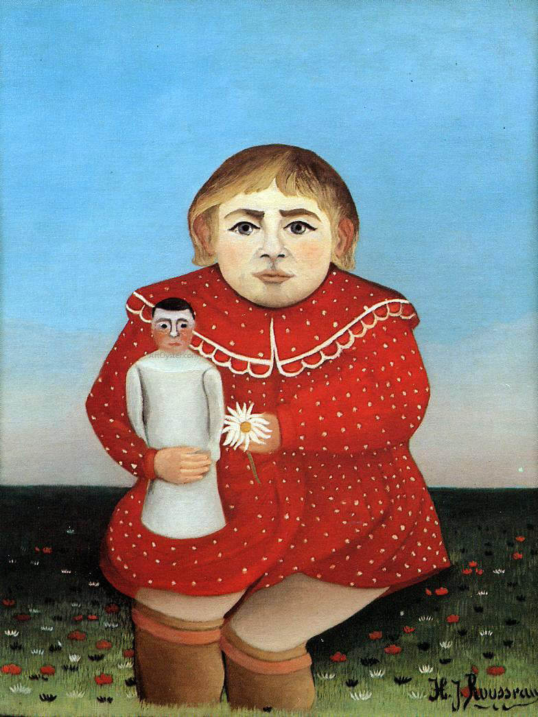 Henri Rousseau Child with Doll - Hand Painted Oil Painting