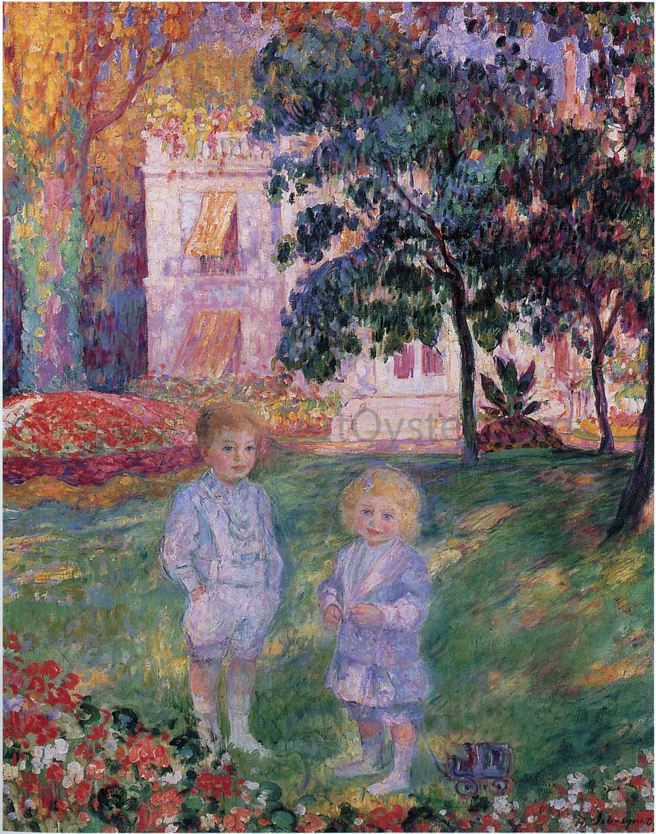 Henri Lebasque Children in the Garden - Hand Painted Oil Painting
