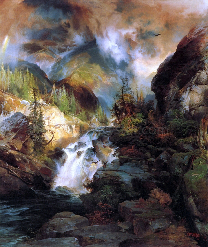 Thomas Moran Children of the Mountain - Hand Painted Oil Painting