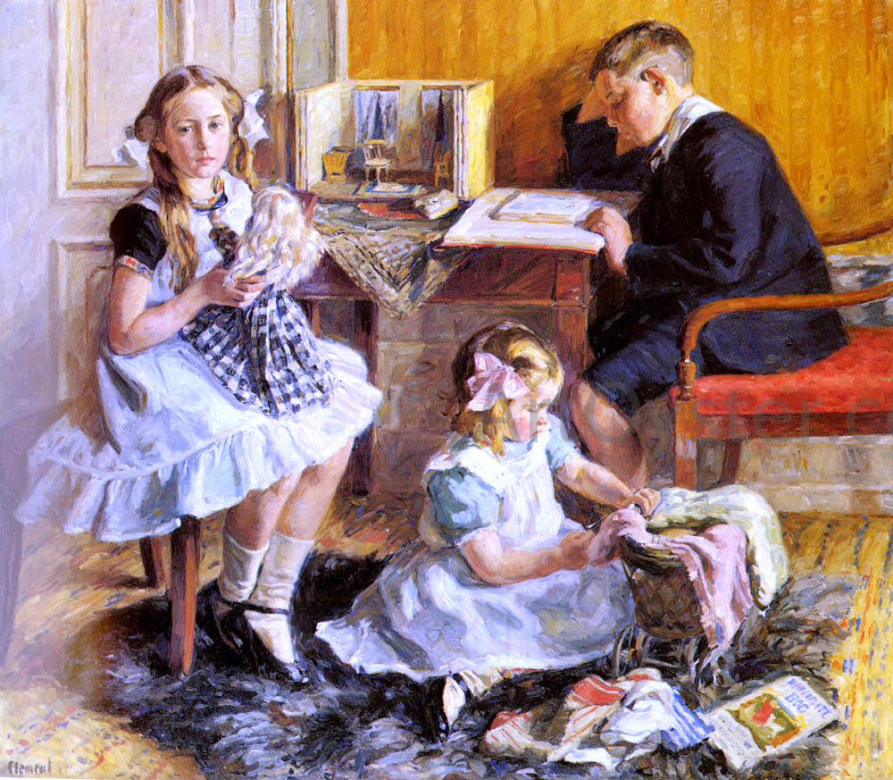 Gad Frederik Clement Children's Pastimes - Hand Painted Oil Painting