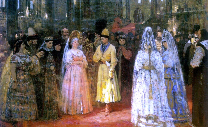 Ilia Efimovich Repin Choosing a Bride for a Grand Duke - Hand Painted Oil Painting