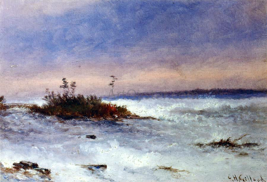 Charles Henry Gifford Choppy Water, Possibly Niagara, New York - Hand Painted Oil Painting