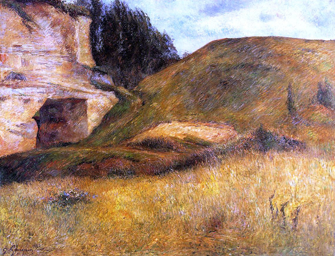 Paul Gauguin Chou Quarry, Hole in the Cliff - Hand Painted Oil Painting