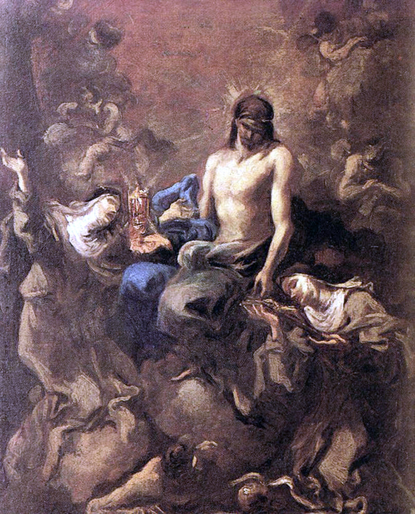 Alessandro Magnasco Christ Adored by Two Nuns - Hand Painted Oil Painting