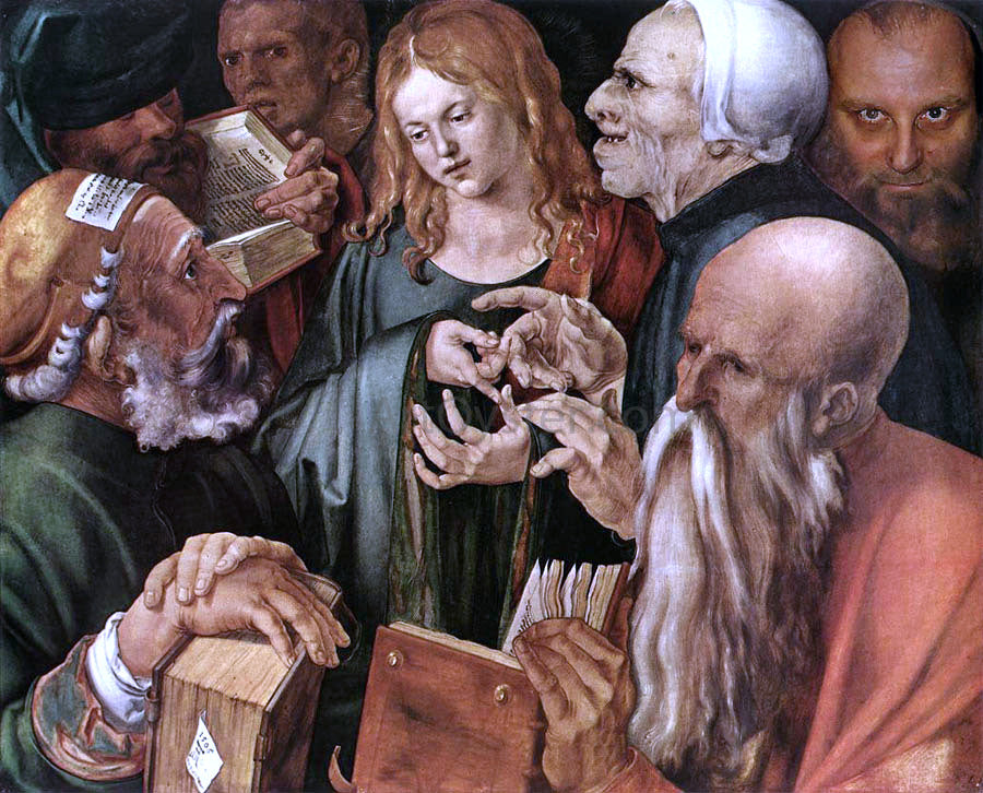 Albrecht Durer Christ among the Doctors - Hand Painted Oil Painting