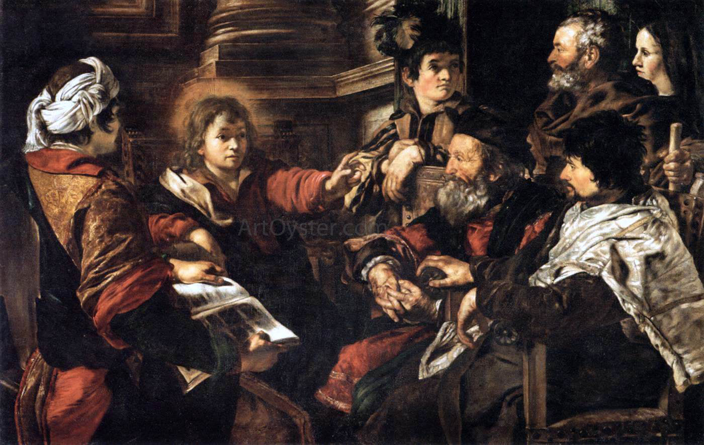 Giovanni Serodine Christ among the Doctors - Hand Painted Oil Painting