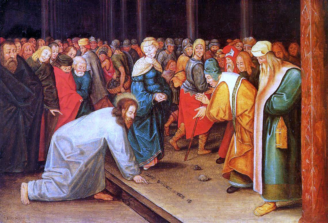 The Younger Pieter Bruegel Christ and the Adulteress - Hand Painted Oil Painting
