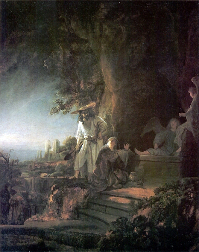  Rembrandt Van Rijn Christ and the Magdalen at the Tomb - Hand Painted Oil Painting