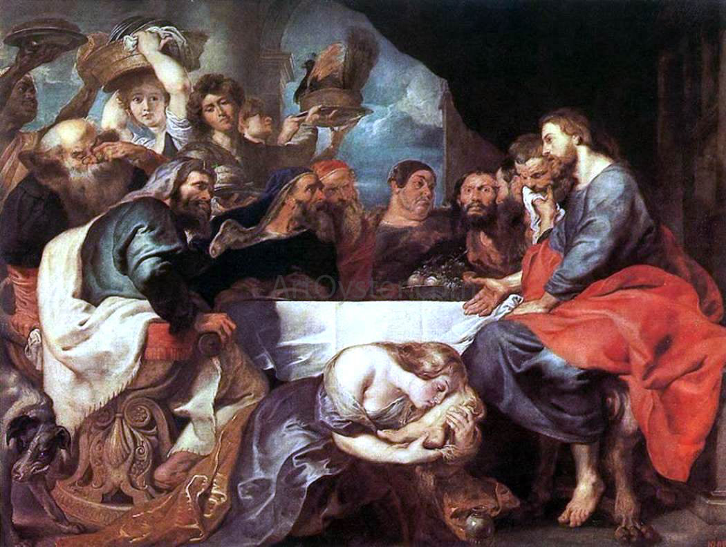 Peter Paul Rubens Christ at Simon the Pharisee - Hand Painted Oil Painting