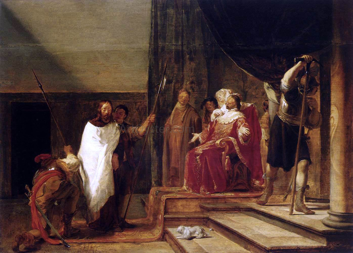 Nicolaus Knupfer Christ before Herod Antipas - Hand Painted Oil Painting