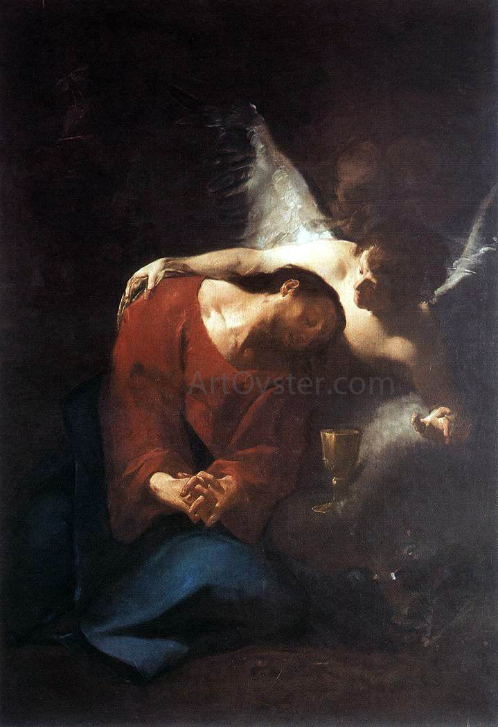 Paul Troger Christ Comforted by an Angel - Hand Painted Oil Painting