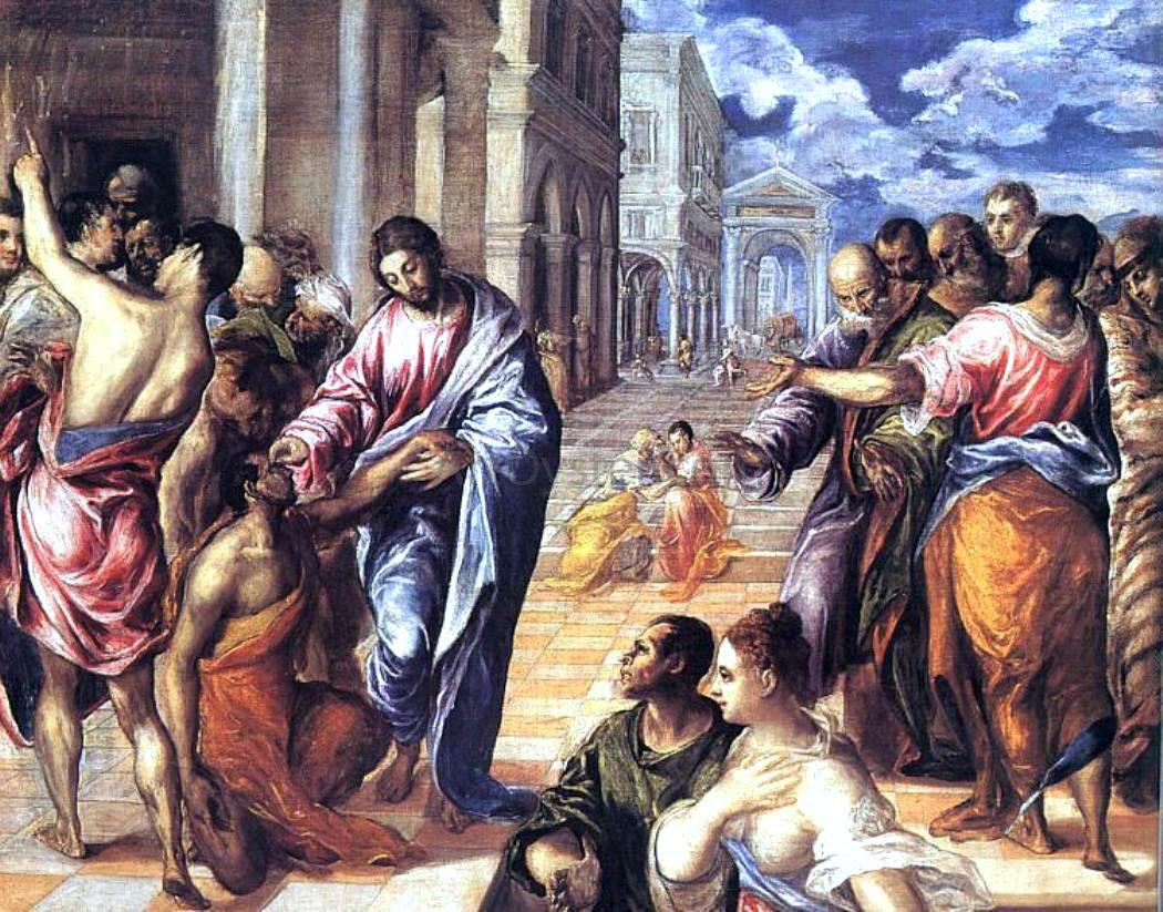  El Greco Christ Healing the Blind - Hand Painted Oil Painting