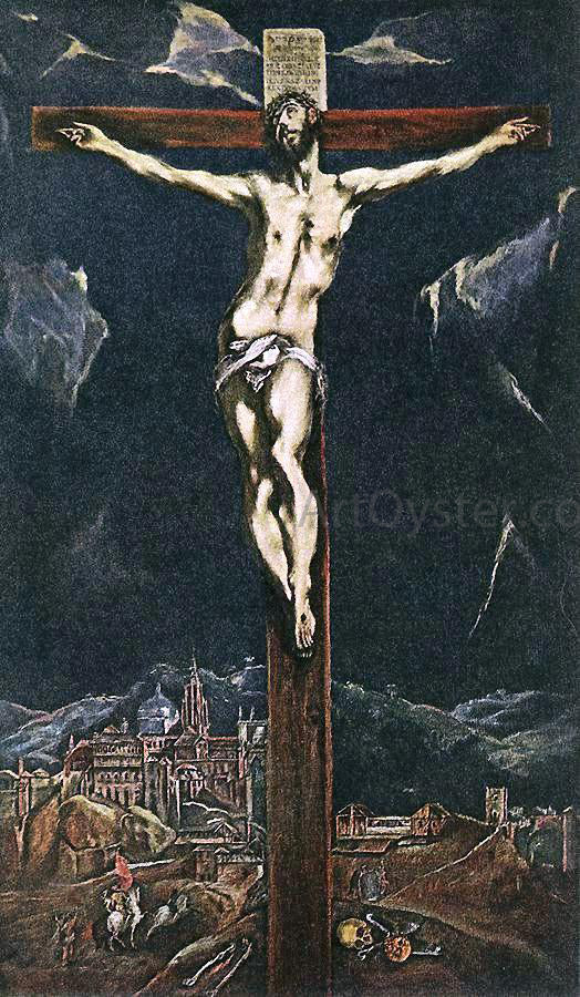 El Greco Christ in Agony on the Cross - Hand Painted Oil Painting