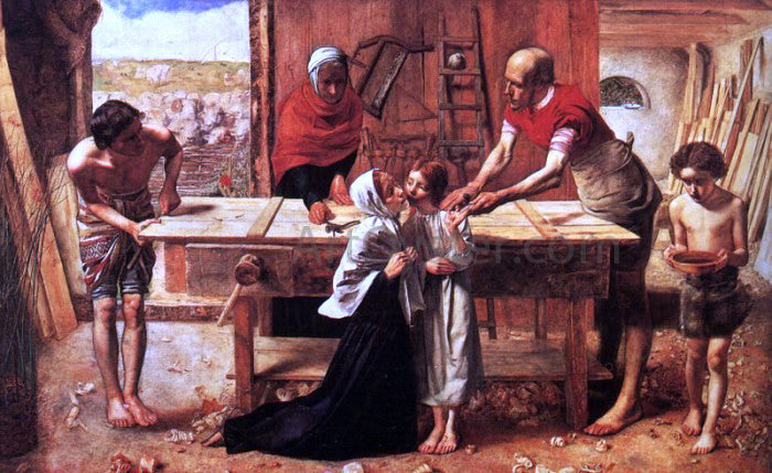 Sir Everett Millais Christ in the House of His Parents - Hand Painted Oil Painting