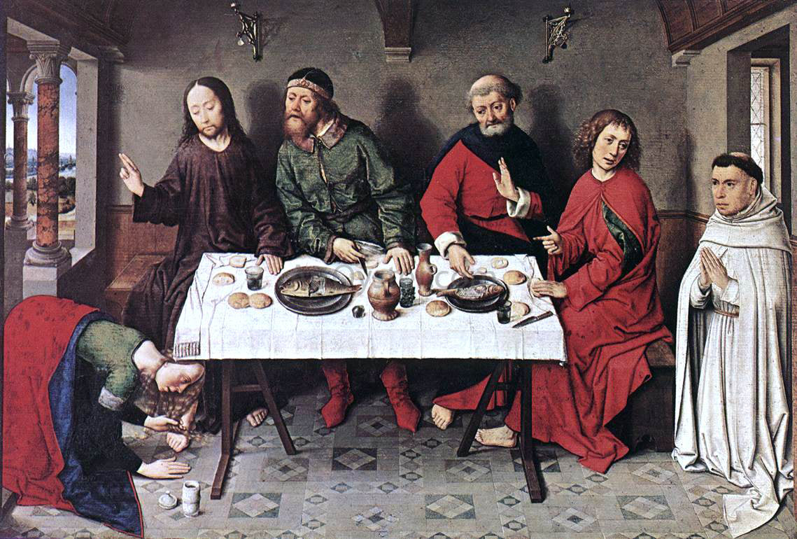 Dirck Bouts Christ in the House of Simon - Hand Painted Oil Painting