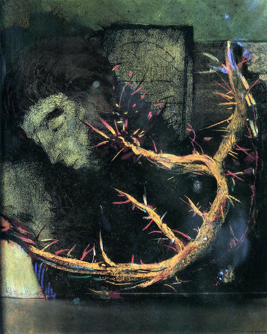Odilon Redon Christ with Red Thorns - Hand Painted Oil Painting