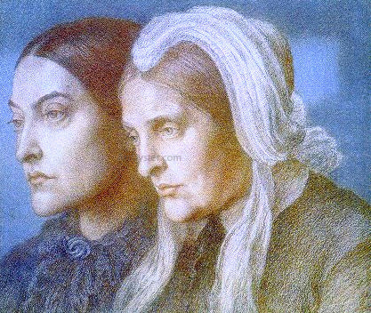 Dante Gabriel Rossetti Christina and Frances Rossetti - Hand Painted Oil Painting