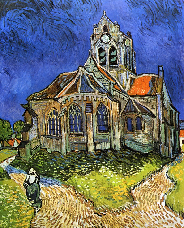 Vincent Van Gogh A Church at Auvers (also known as The Church at Auvers) - Hand Painted Oil Painting