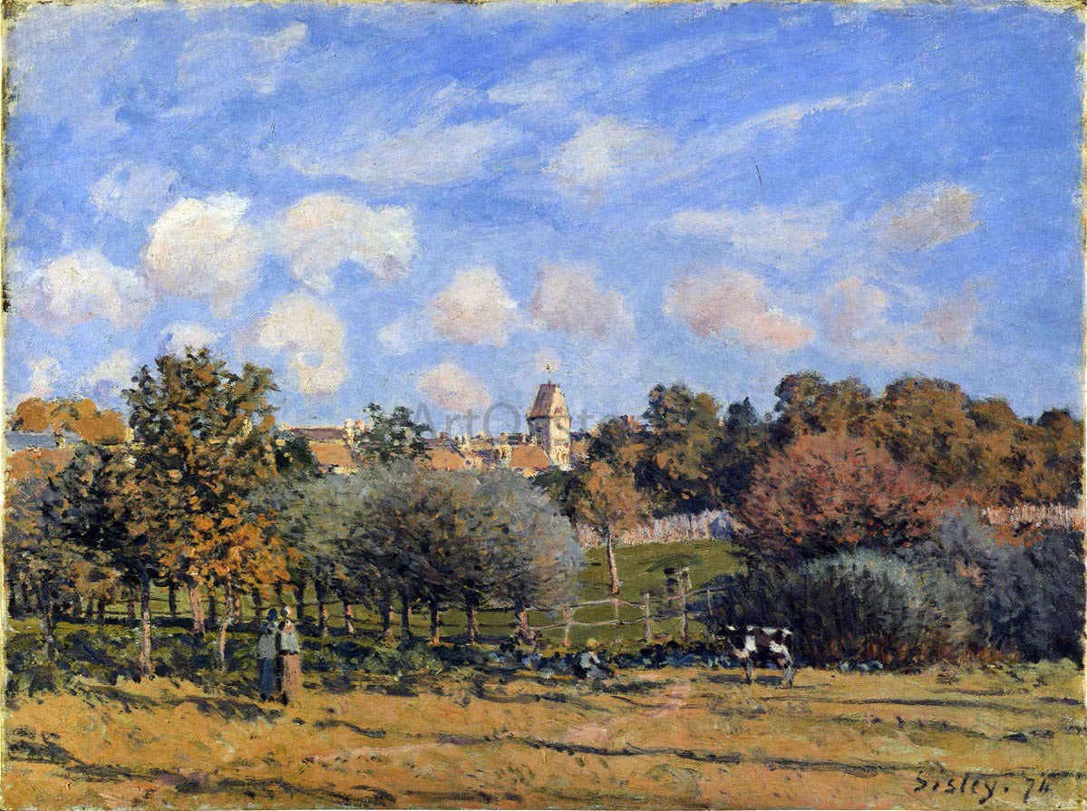 Alfred Sisley Church at Noisy Le Roi in Autumn - Hand Painted Oil Painting
