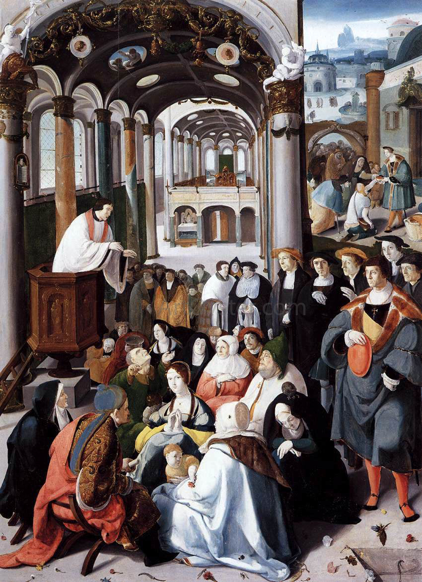 Aertgen Van Leyden Church Sermon - Hand Painted Oil Painting