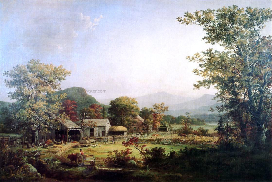 George Henry Durrie Cider Making in the Country - Hand Painted Oil Painting