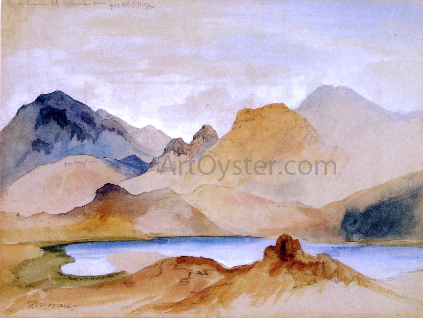 Thomas Moran Cinnabar Mountain, Yellowstone River - Hand Painted Oil Painting