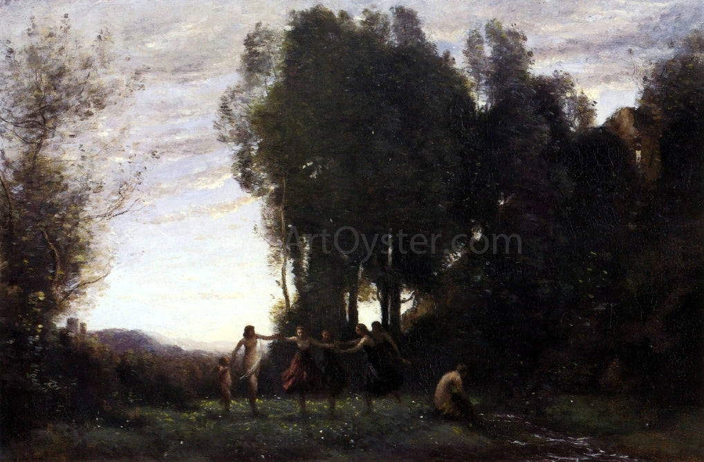 Jean-Baptiste-Camille Corot Circle of Nymphs, Morning - Hand Painted Oil Painting