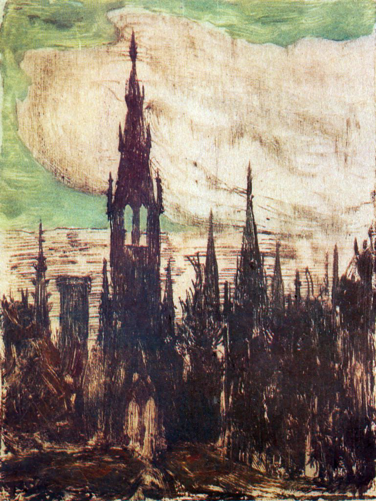 Mikalojus Ciurlionis City Towers - Hand Painted Oil Painting