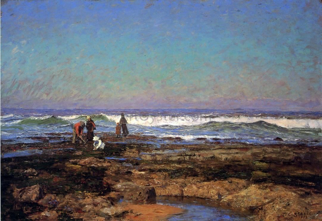 Theodore Clement Steele Clam Diggers - Hand Painted Oil Painting
