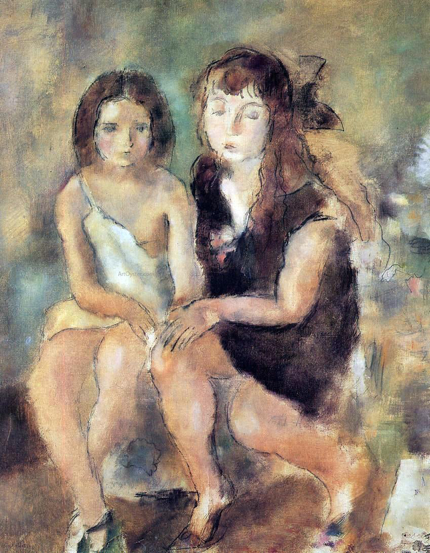 Jules Pascin Clara and Genevieve - Hand Painted Oil Painting