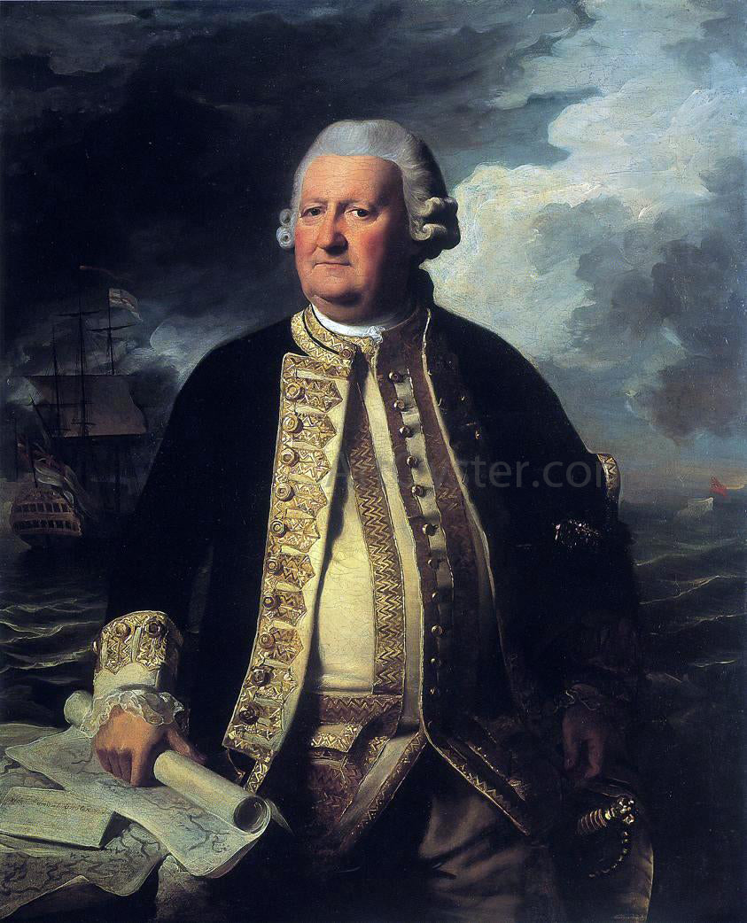 John Singleton Copley Clark Gayton, Admiral of the White - Hand Painted Oil Painting