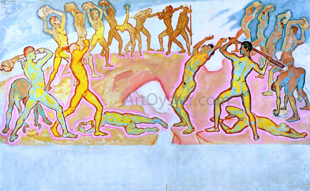 Koloman Moser Clash of the Titans - Hand Painted Oil Painting