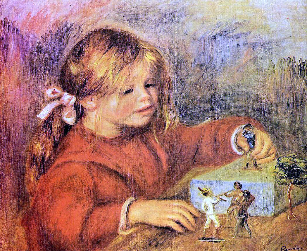 Pierre Auguste Renoir Claude Renoir Playing - Hand Painted Oil Painting