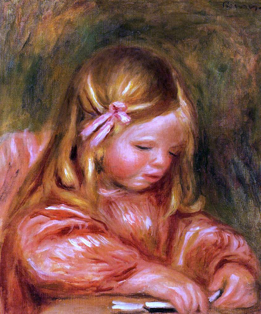 Pierre Auguste Renoir Claude Renoir Playing with Dominos - Hand Painted Oil Painting