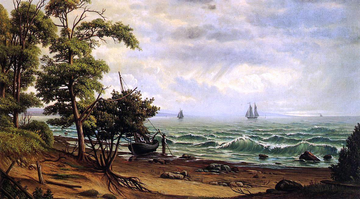 Levi Wells Prentice Clearing off the Coast of Maine - Hand Painted Oil Painting