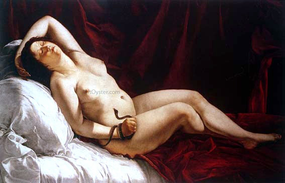  Orazio Gentileschi Cleopatra - Hand Painted Oil Painting