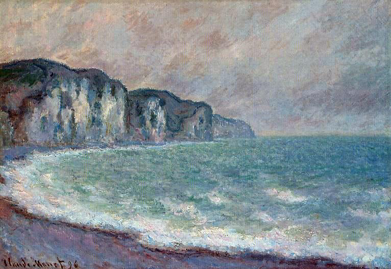 Claude Oscar Monet Cliff at Pourville - Hand Painted Oil Painting