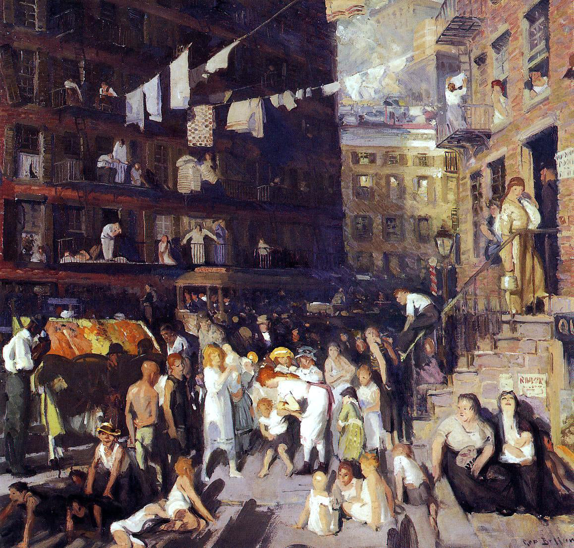 George Wesley Bellows Cliff Dwellers - Hand Painted Oil Painting