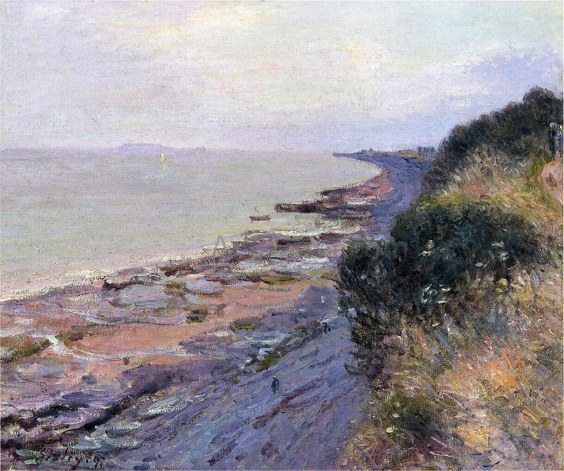 Alfred Sisley Cliffs at Penarth, Evening, Low Tide - Hand Painted Oil Painting