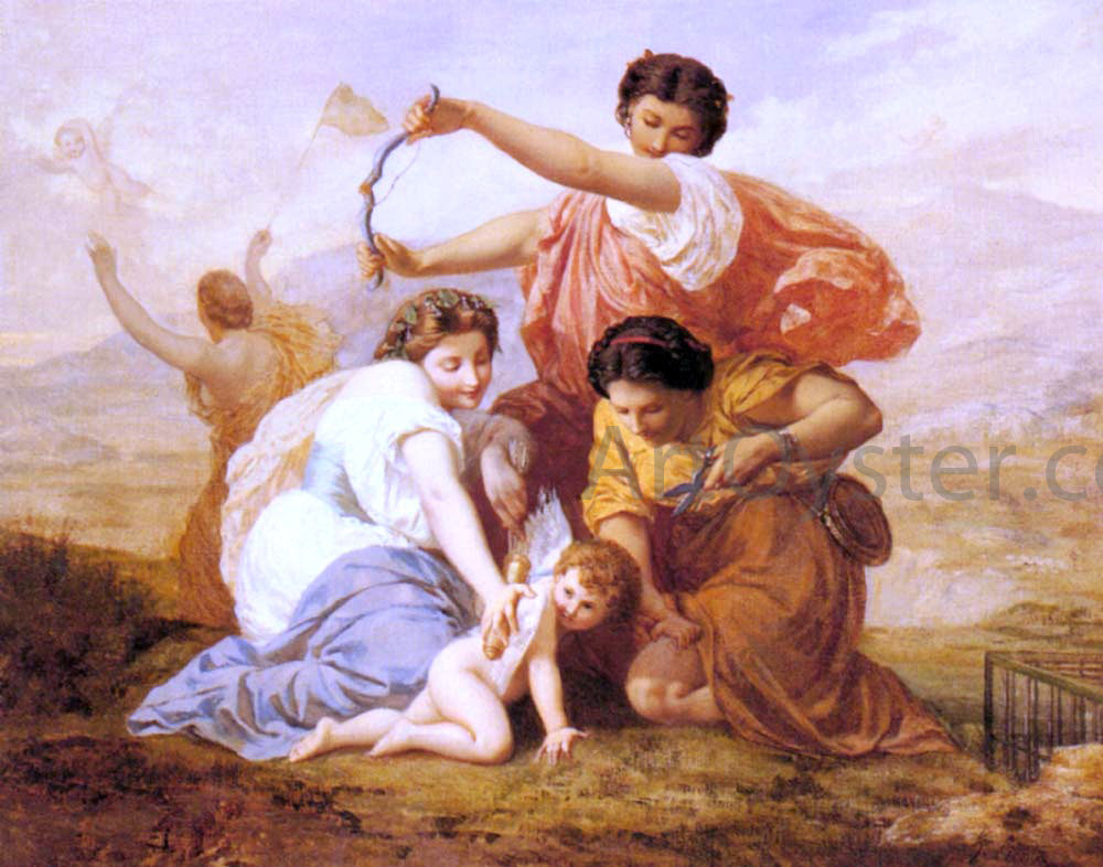 Henri Pierre Picou Clipping Cupid's Wings - Hand Painted Oil Painting