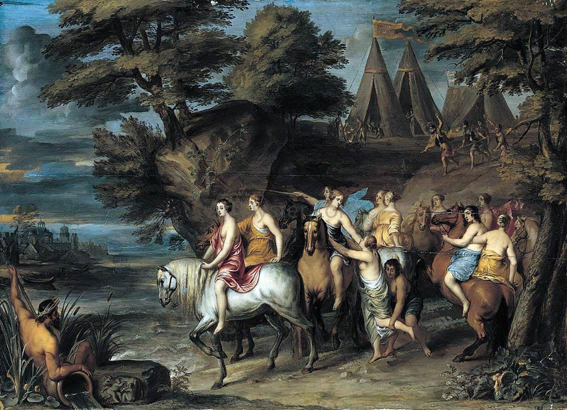  Frans Wouters Cloelia and Her Companions Escaping from the Etruscans - Hand Painted Oil Painting