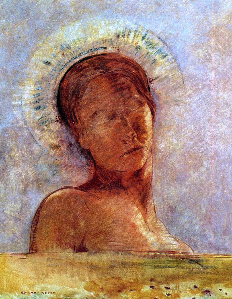 Odilon Redon Closed Eyes - Hand Painted Oil Painting