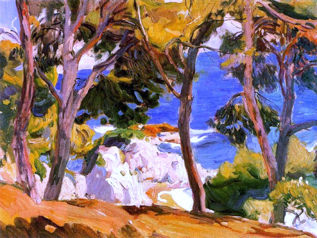 Joaquin Sorolla Y Bastida Coast at Santa Cristina - Hand Painted Oil Painting