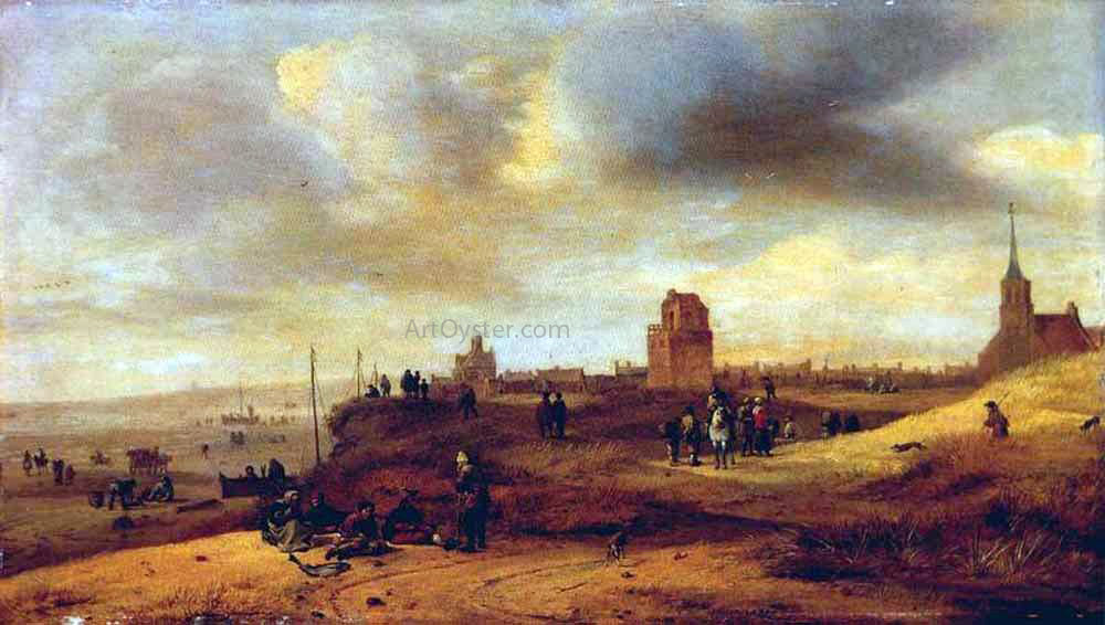 Salomon Rombouts Coast at Scheveningen - Hand Painted Oil Painting