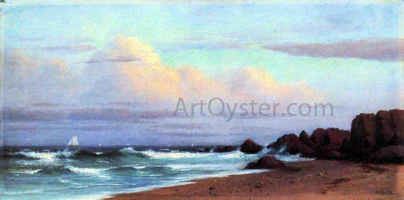 Francis A Silva Coast near Cape Ann - Hand Painted Oil Painting