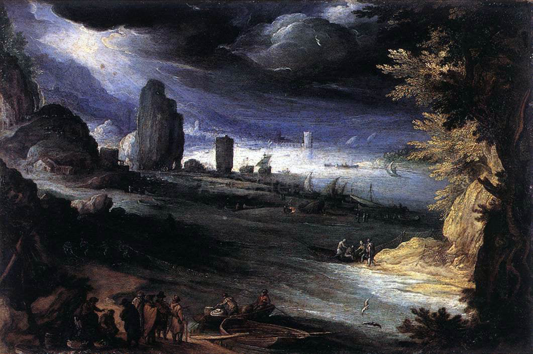 Paul Bril Coastal Landscape - Hand Painted Oil Painting