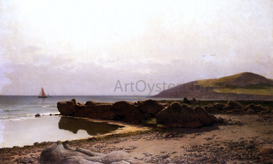 Hans Schleich Coastal Landscape - Hand Painted Oil Painting