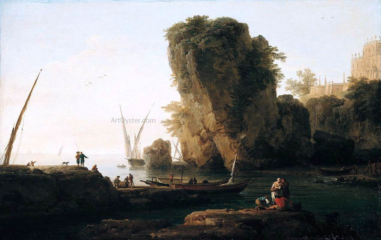 Claude-Joseph Vernet Coastal Landscape - Hand Painted Oil Painting