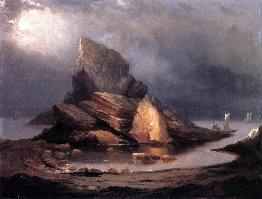 Alvan Fisher Coastal Scene, Nahant, Massachusetts - Hand Painted Oil Painting