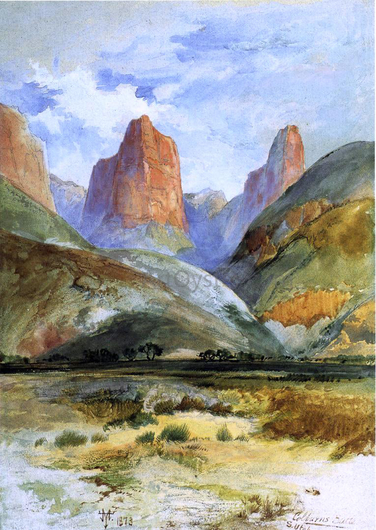  Thomas Moran Colburn's Butte, South Utah - Hand Painted Oil Painting